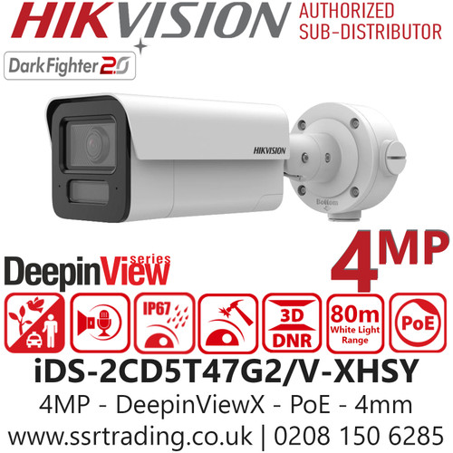Hikvision iDS-2CD5T47G2/V-XHSY (4mm) 4MP DeepinViewX Bullet IP Network Camera for Perimeter Protection