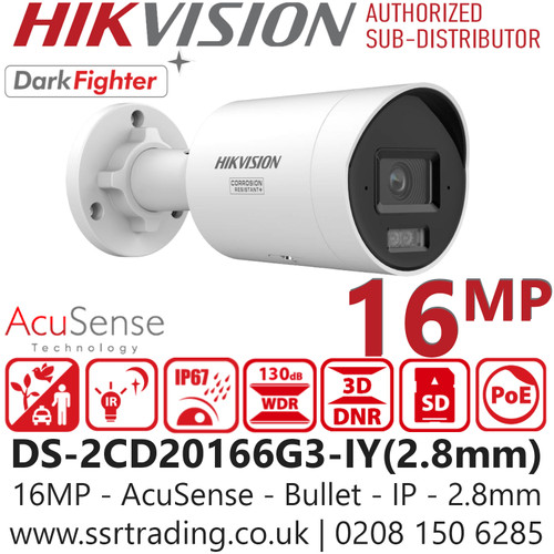 Hikvision DS-2CD20166G3-IY (2.8mm) UHD 16MP Acusense Bullet IP Network Camera, Anti-corrosion design, providing reliability and longevity compared to standard (NEMA 4X) 