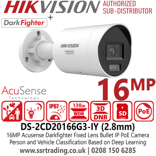 Hikvision DS-2CD20166G3-IY (2.8mm) UHD 16MP Acusense Bullet IP Network Camera, Anti-corrosion design, providing reliability and longevity compared to standard (NEMA 4X) 