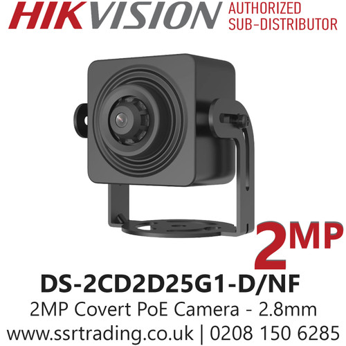 Hikvision DS-2CD2D25G1-D/NF (2.8mm) 2MP Covert IP PoE Camera, High Quality Imaging with 2MP Resolution 