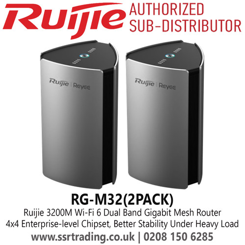 RG-M32(2PACK) Ruijie 3200M Wi-Fi 6 Dual-band Gigabit Mesh Router 