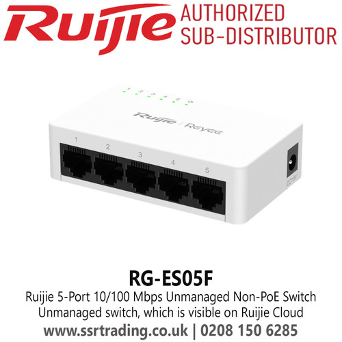 RG-ES05F Ruijie 5 Port 10/100 Mbps Unmanaged Non-PoE Switch 
