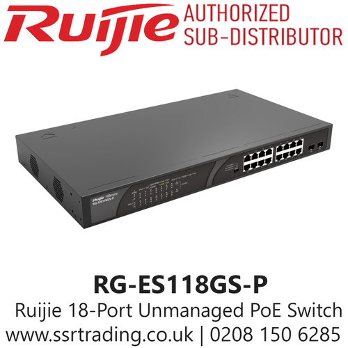 RG-ES118GS-P Ruijie 18 port 10/100/1000Mbps Unmanaged PoE Switch 
