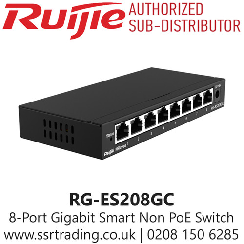Ruijie 8 Port Gigabit Smart Cloud Managed Non-PoE Switch - RG-ES208GC