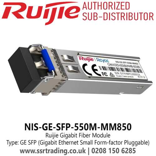Ruijie NIS-GE-SFP-550M-MM850 Industrial SFP Transceiver Module, Multimode 850nm SFP Module – 550M Range