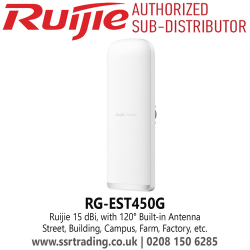Ruijie RG-EST450G 15 dBi, with 120° Built-in Antenna, Street, Building, Campus, Farm, Factory, etc.