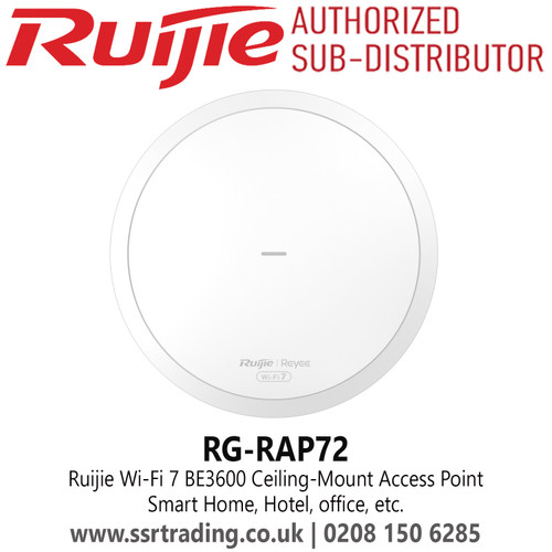 Ruijie RG-RAP72 Wi-Fi 7 BE3600 Ceiling-Mount Access Point, Smart Home, Hotel, office, etc.
