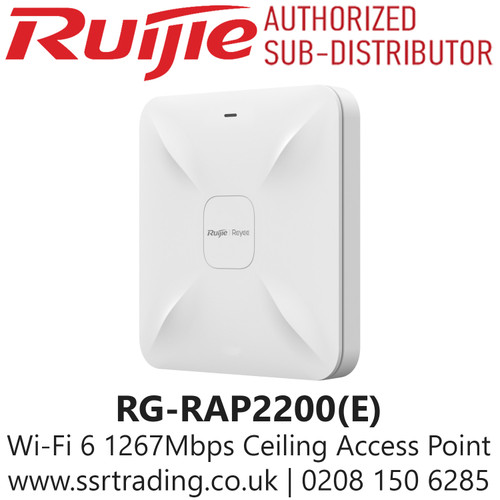 Ruijie Wi-Fi 5 1267Mbps Ceiling Access Point - RG-RAP2200(E)