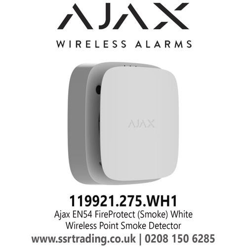 Ajax En54 Fireprotect (Smoke) Wireless Point Smoke Detector - 119921.275.Wh1