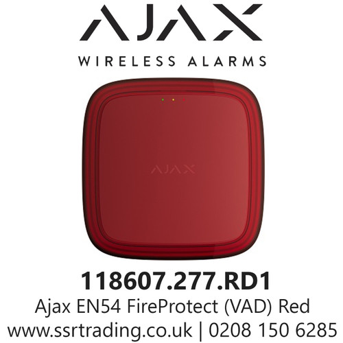 Ajax 118607.277.RD1 En54 Fireprotect (Vad) Red, Wireless Visual Fire Alarm Device