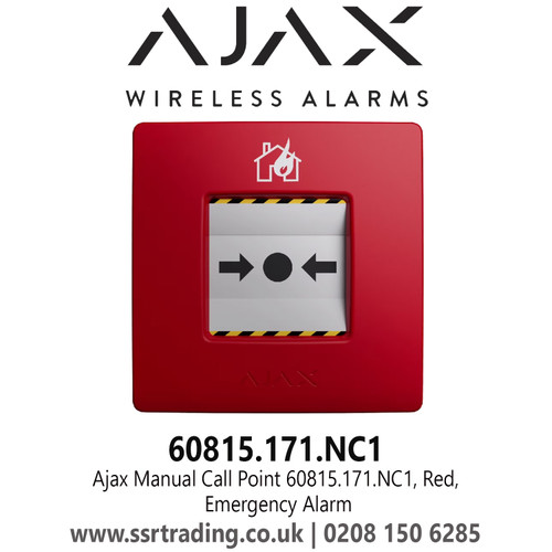 Ajax 60815.171.NC1 Manual Call Point, Red, Emergency Alarm