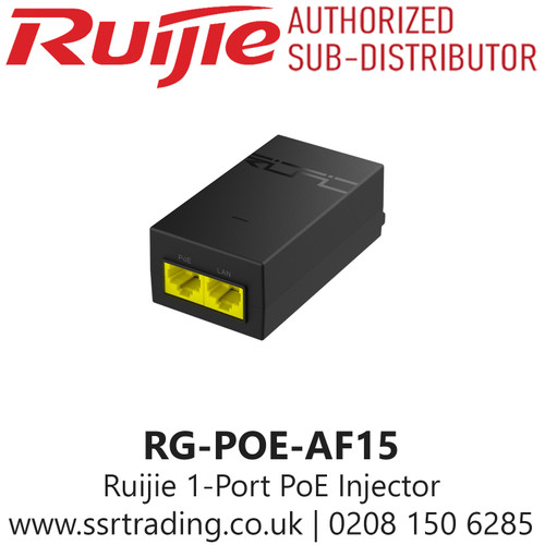 Ruijie 1-Port PoE Injector (1000Base-T, 52 V, 15.6 W) - RG-POE-AF15