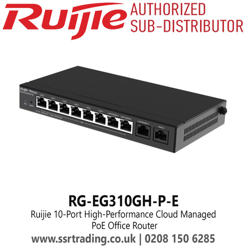 Ruijie RG-EG310GH-P-E 10 Port High-Performance Cloud Managed PoE Office Router