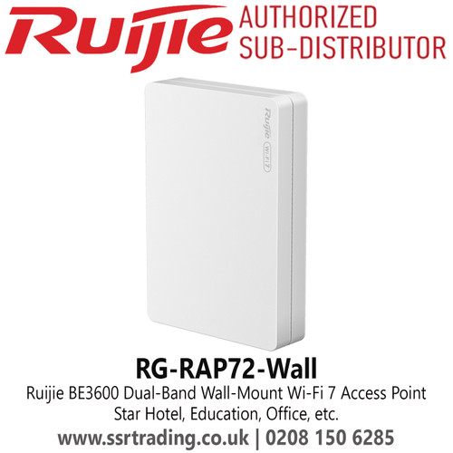 Ruijie RG-RAP72-Wall BE3600 Dual-Band Wall-Mount Wi-Fi 7 Access Point 