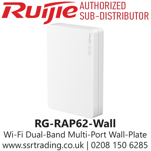Ruijie RG-RAP62-Wall, Wi-Fi 6 AX3000 Dual-Band Multi-Port Wall-Plate AP