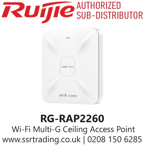 Ruijie Wi-Fi 6 AX3000 High Performance Multi-G Ceiling Access Point - RG-RAP2260