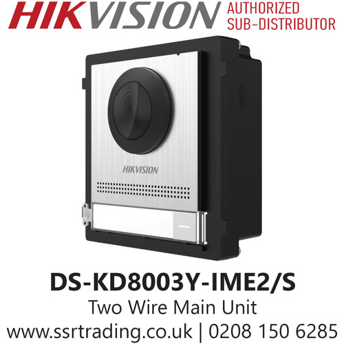 Hikvision DS-KD8003Y-IME2/S 2 Wire Main Unit of Modular Door Station, 2MP Fisheye Camera with IR Supplement 