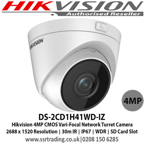 Hikvision Camera 4MP CMOS Vari-Focal Network Turret Camera with 2.8 mm to 12 mm motorized vari-focal lens, Up to 30 m IR range, 120 dB WDR (Wide Dynamic Range), IP 67, PoE (Power over Ethernet) - DS-2CD1H41WD-IZ - 3rd