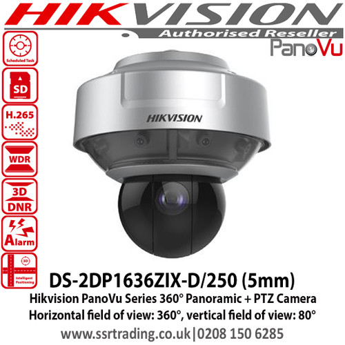 Hikvision PanoVu Series 360° Panoramic + PTZ Camera - DS-2DP1636ZIX-D/250 (5mm)