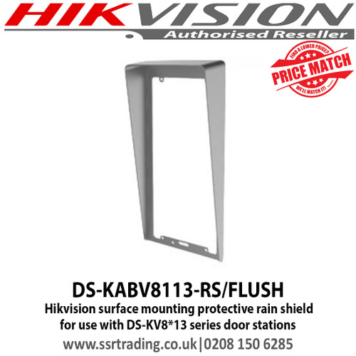 Hikvision DS-KABV8113-RS/FLUSH surface mounting protective rain shield for use with DS-KV8*13 series door stations