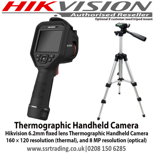 Hikvision DS-2TP21B-6AVF/W 6.2mm fixed lens Thermographic Handheld Camera kit tripod mount DS-2907ZJ Optional
