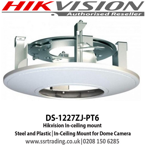 Hikvision DS-1227ZJ-PT6 In-ceiling mount bracket, Steel and Plastic, In-Ceiling Mount for Dome Camera