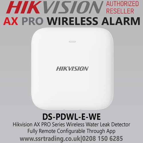 Hikvision AX PRO Series Wireless Water Leak Detector, Fully Remote Configurable Through App - DS-PDWL-E-WE
