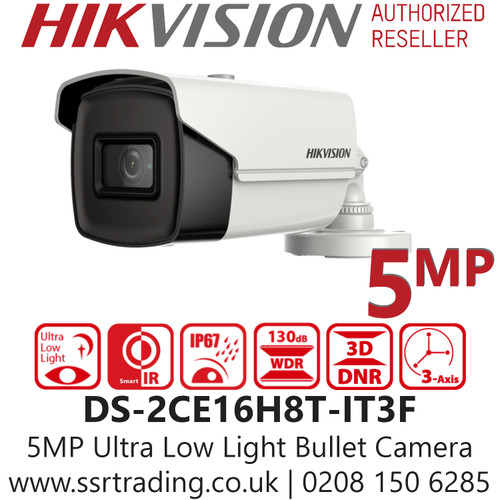 Hikvision 5MP Ultra Low Light Fixed 4-Iin-1 Bullet CCTV Camera - DS-2CE16H8T-IT3F 