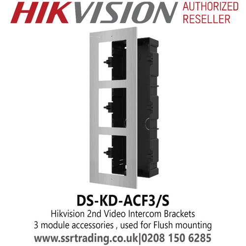 Hikvision 3 module accessories , used for Flush mounting - DS-KD-ACF3/S