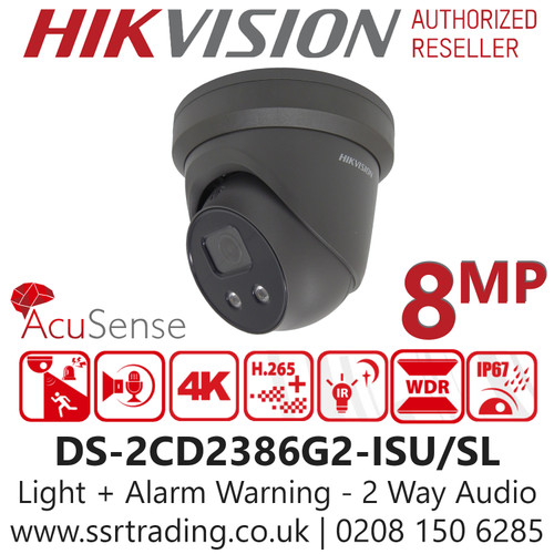 Hikvision 8MP Turret IP PoE Camera - DS-2CD2386G2-ISU/SL/G