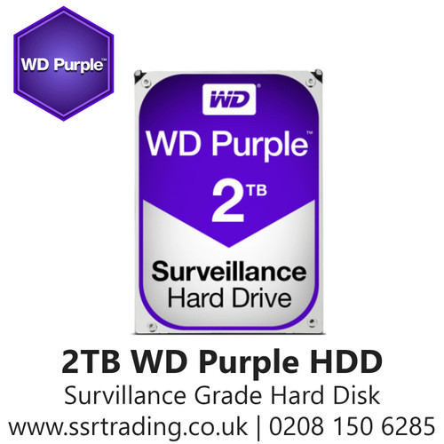 2TB WD Purple SATA Surveillance 24x7 Storage Hard Drive HDD 3.5"  WD20PURZ