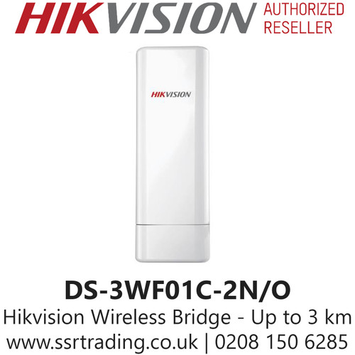 Hikvision Wireless Bridge, Up to 3 km wireless transmission  distance, 150 Mbps 802.11n wireless, Point-to-Point - DS-3WF01C-2N/O