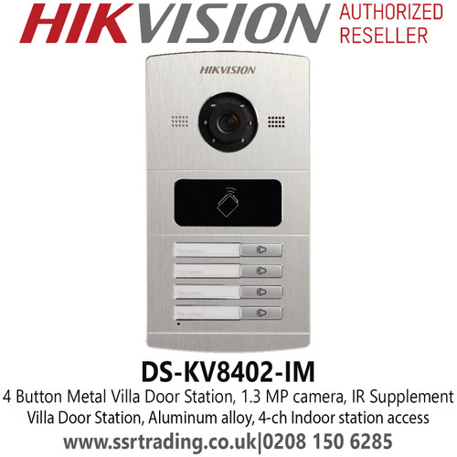 Hikvision 4 Button Metal Villa Door Station - DS-KV8402-IM