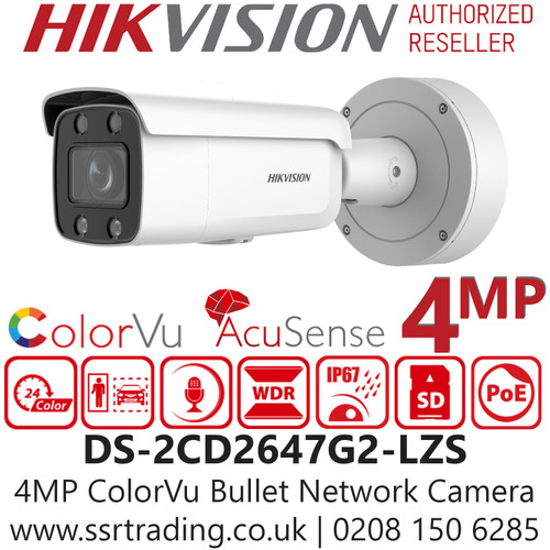 Hikvision 4MP IP PoE Camera-DS-2CD2647G2-LZS (3.6-9mm)