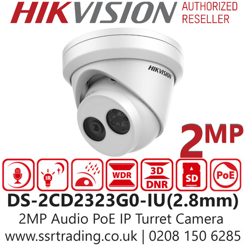 Hikvision 2MP PoE IP Turret Camera - DS-2CD2323G0-IU