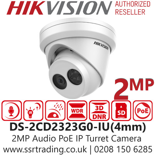 Hikvision 2MP PoE IP Turret Camera-DS-2CD2323G0-IU