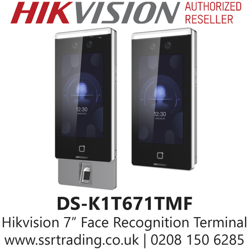 Hikvision Mifare Face Recognition Terminal with Fingerprint Recognizer, 7-inch LCD Touch Screen - DS-K1T671TMF