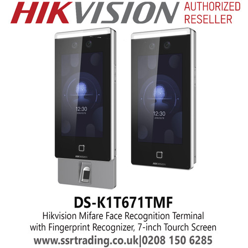 Hikvision Face Recognition Terminal with Fingerprint Recognizer, 7-inch LCD Touch Screen - DS-K1T671TMF 
