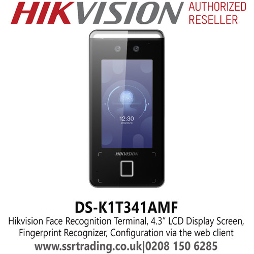 Hikvision DS-K1T341AMF Face Recognition Terminal with Fingerprint Recognizer, 4.3-inch LCD Touch Screen 