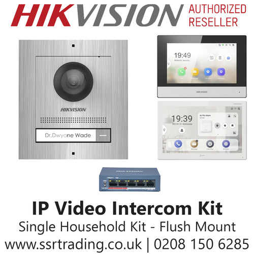 Hikvision Intercom Door Station Kit Flush Mount Stainless Steel- DS-KD8003-IME1/S