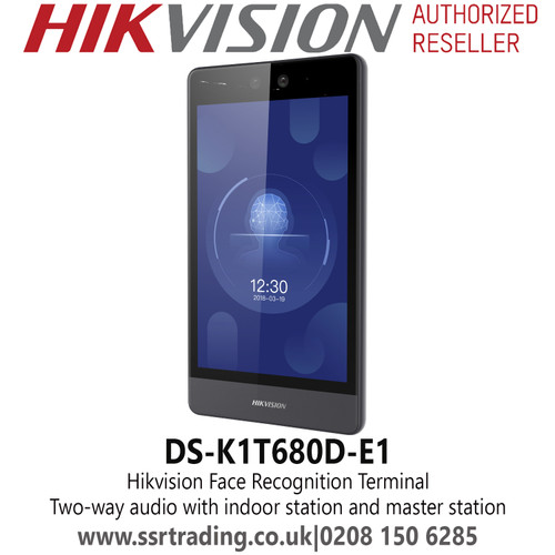 Hikvision DS-K1T680D-E1 Ultra Series Wall-Mounted Face Access Terminal, Two-way audio with indoor station and master station , 8-inch touch screen with bezel-less design