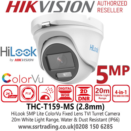 HiLook - 3K ColorVu Audio 2.8mm Lens Turret Camera - THC-T159-MS