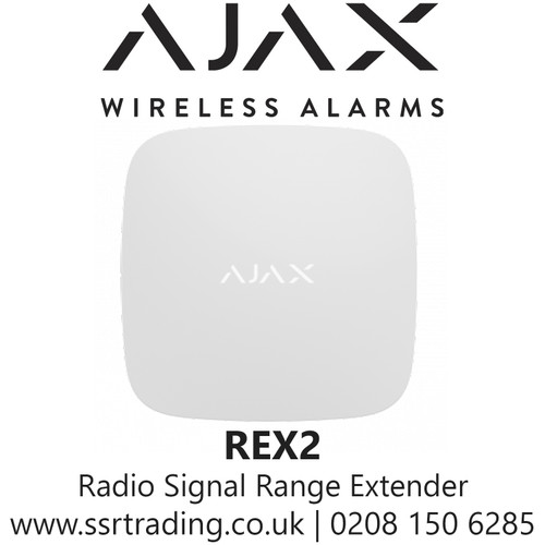 Ajax Radio signal range extender supporting photo verification of alarms - REX2(WHITE)
