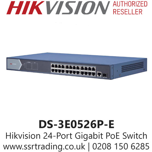 Hikvision 24 Port Gigabit Unmanaged POE Switch - DS-3E0526P-E