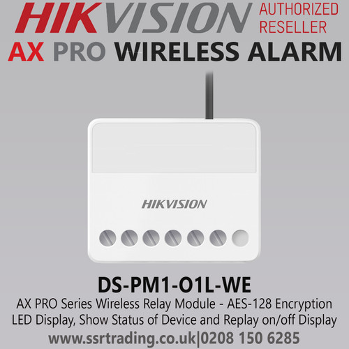 Hikvision DS-PM1-O1L-WE AX PRO Series Wireless Relay Module - 868MHz Two-Way Wireless Communication
