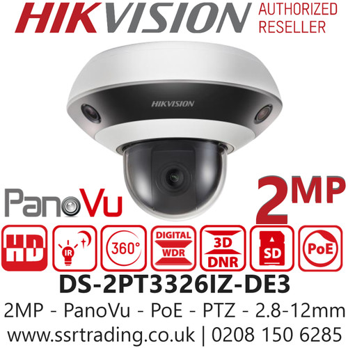 Hikvision 2MP IP PoE PTZ Camera - DS-2PT3326IZ-DE3 (2.8-12mm) 