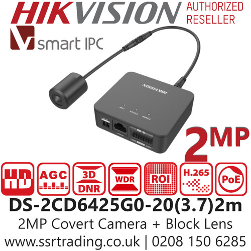 Hikvision 2MP PoE Covert Camera DS-2CD6425G0-20(3.7mm)2m