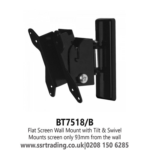 BT7518/B - Flat Screen Wall Mount with Tilt & Swivel 