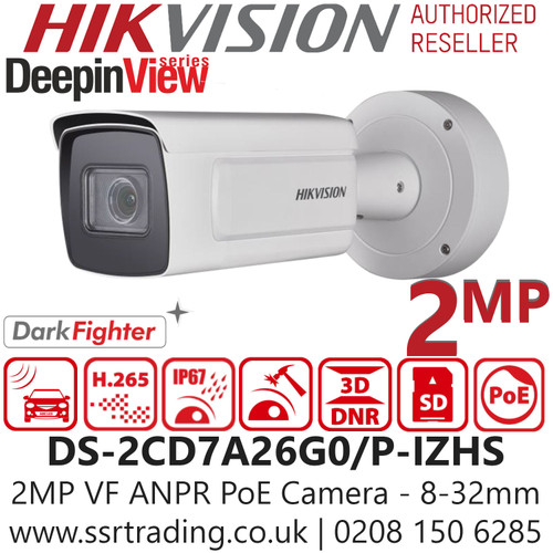 Hikvision 2MP DeepinView PoE Camera - DS-2CD7A26G0/P-IZHS