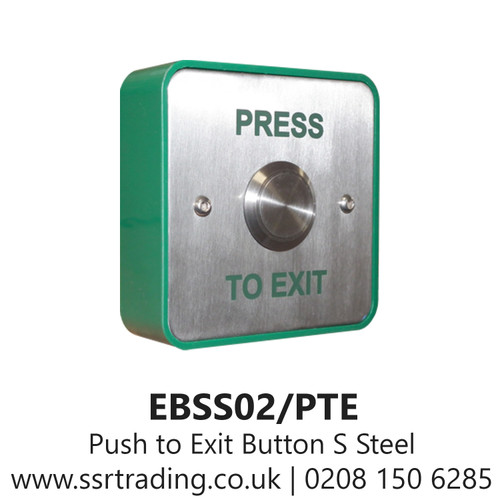 Push to Exit Button Stainless Steel - EBSS02/PTE
